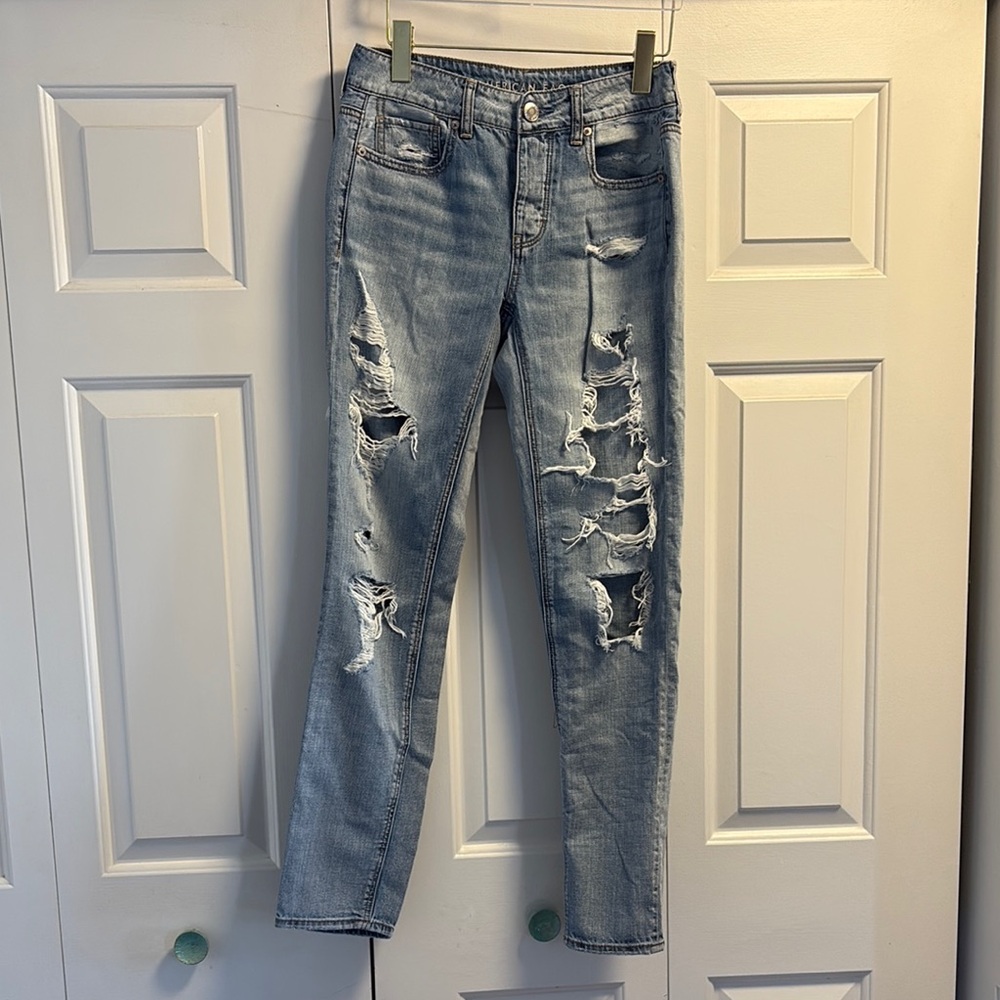 Distressed Light Blue Women's Jeans